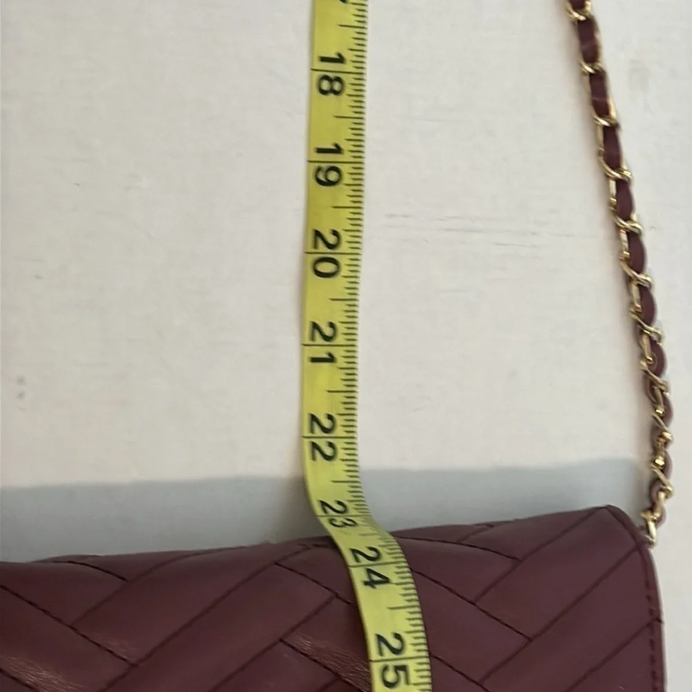 BEBE Sophia crossbody purse burgundy quilted gold hardware BNWOT